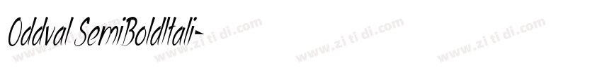 Oddval SemiBoldItali字体转换 Oddval SemiBoldItali字体转换
